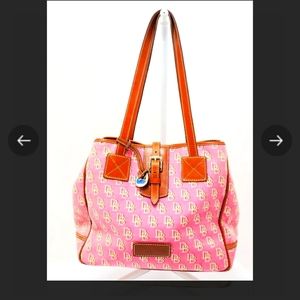 Dooney and Bourke pink initial shoulder bag